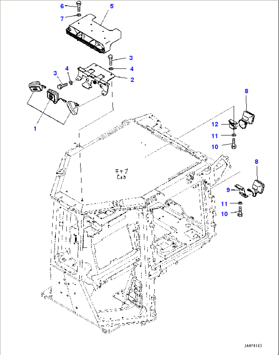 Cab, Working Lamp (#10001-)