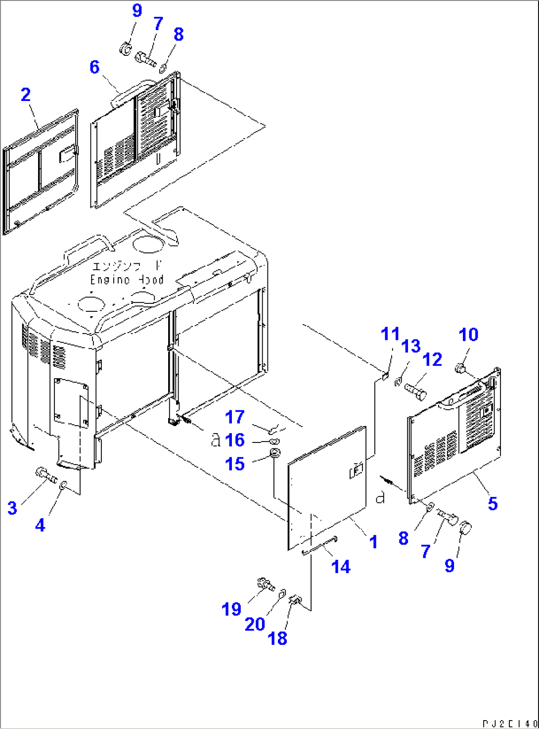 SIDE PANEL (FOR ENGINE HOOD)(#51001-)