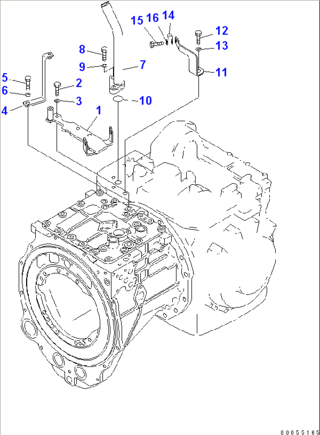 CLUTCH AND BRAKE (POWER LINE SUPPORT)(#65001-)