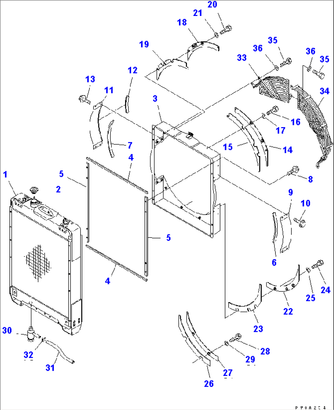 COOLING (RADIATOR) (WITH REVERSIBLE FAN)