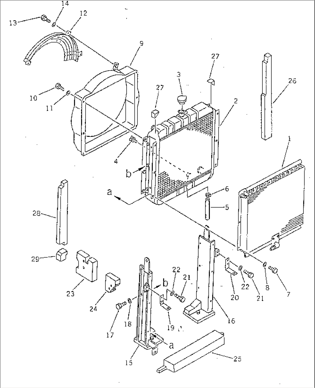 RADIATOR AND OIL COOLER (NOISE SUPPRESSION SPEC.)(#2301-)