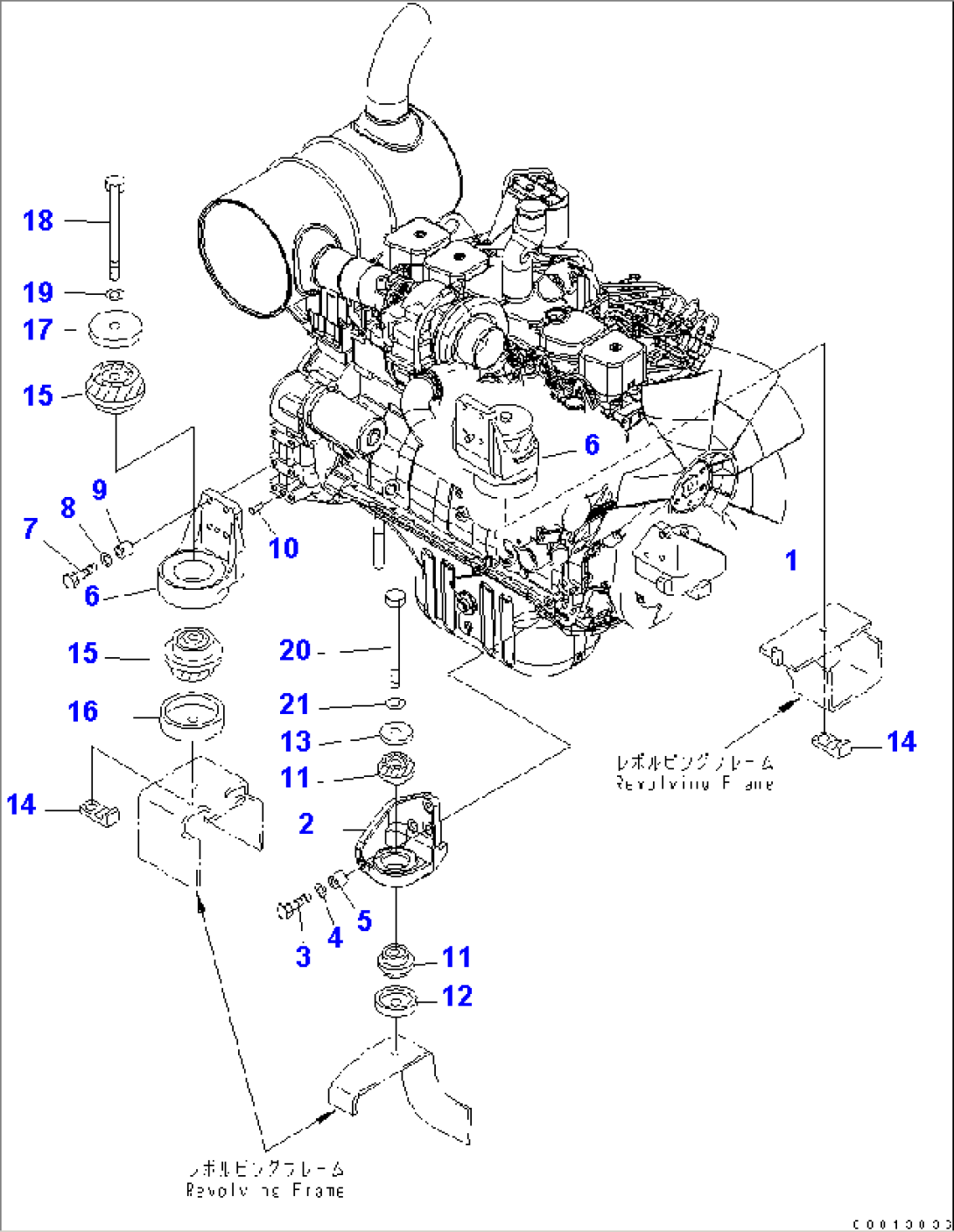 ENGINE MOUNTING (BRACKET AND CUSHION)