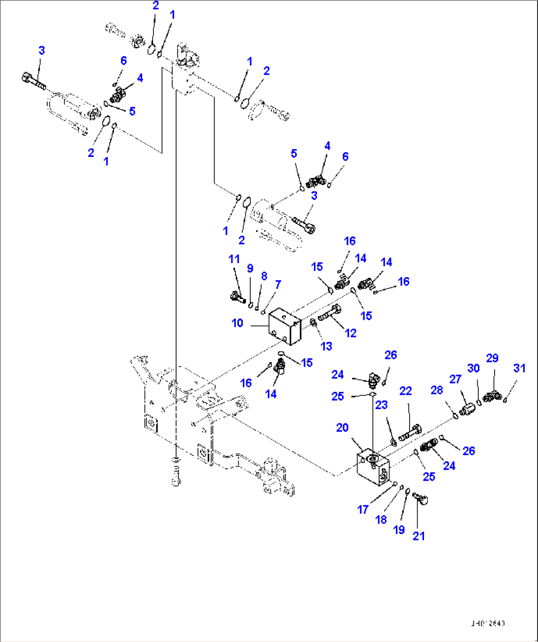 Quick Coupler Piping, EPC Valve Related Parts (2/2) (#451080-)