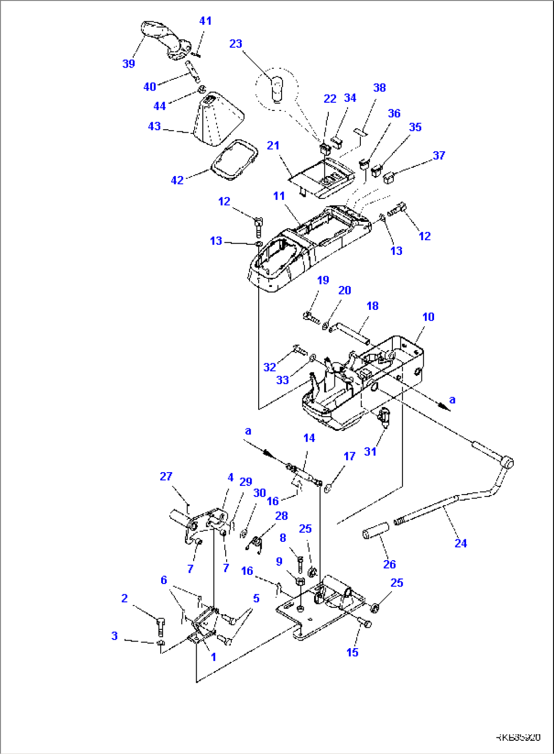 L.H. PPC VALVE SUPPORT (1/2), WITH PROPORTIONAL CONTROL LEVER
