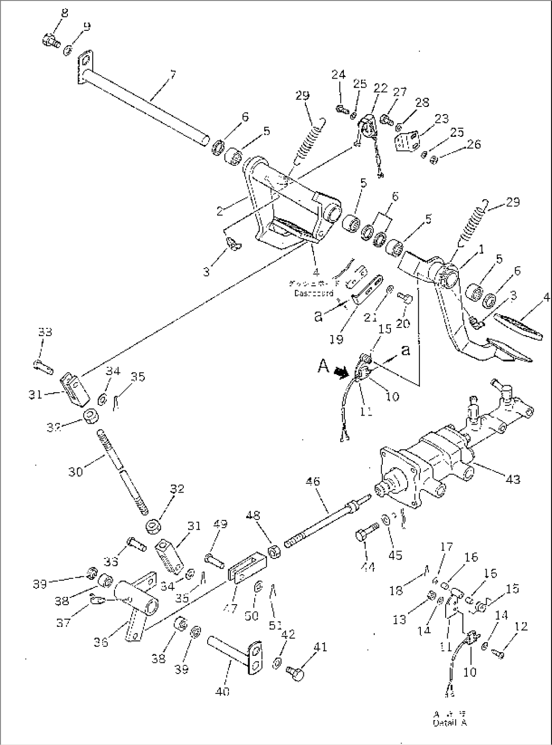 BRAKE PEDAL AND LINKAGE (WITH BOOSTER)(#10001-19999)