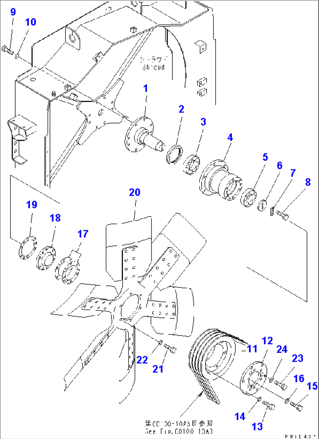 COOLING (RADIATOR FAN MOUNT)(#11001-)