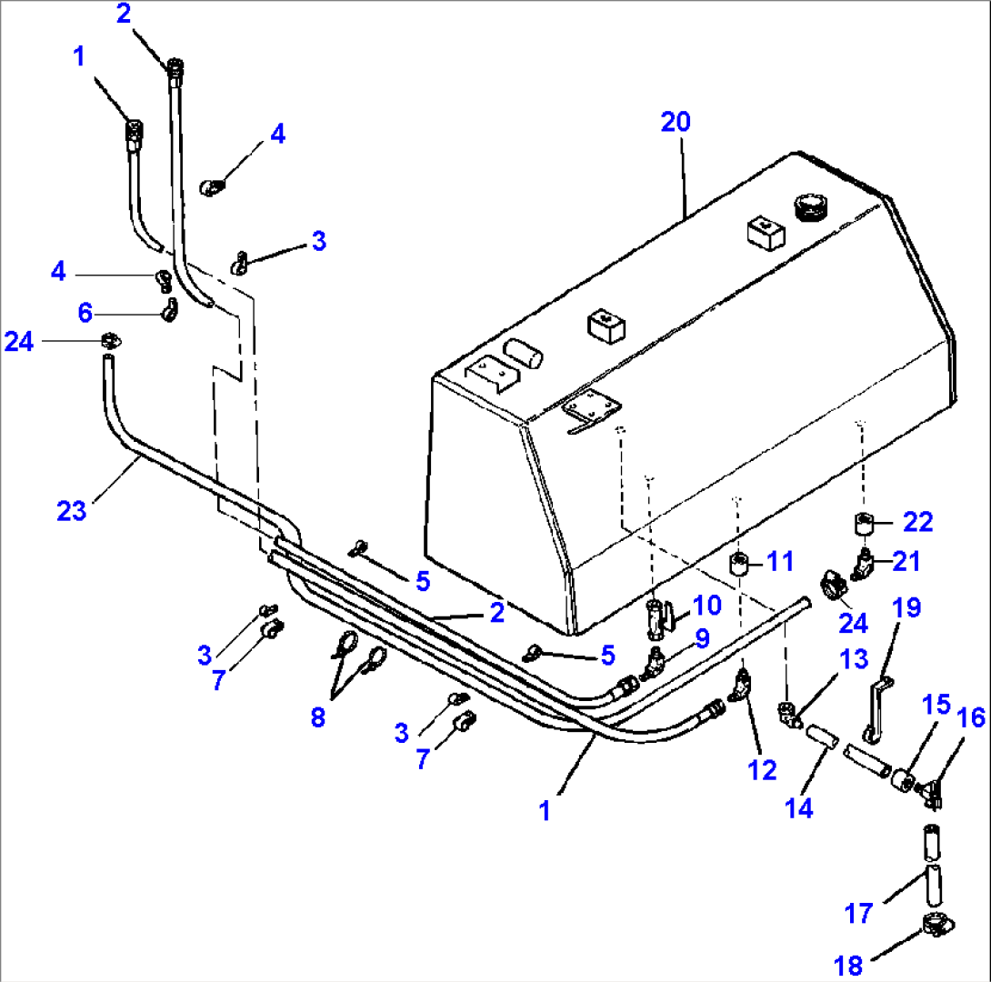 FIG. D0100-02A0 FUEL TANK AND PIPING