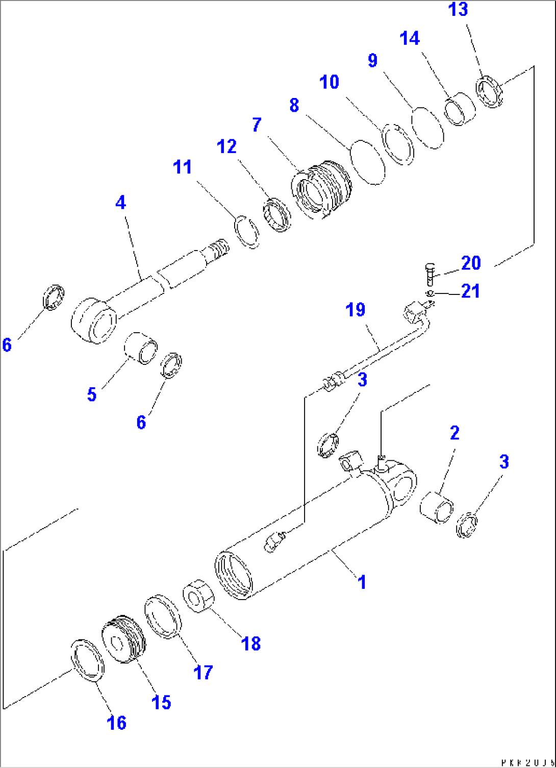 HOIST CYLINDER (FOR BOX TYPE VESSEL)(#1033-1868)