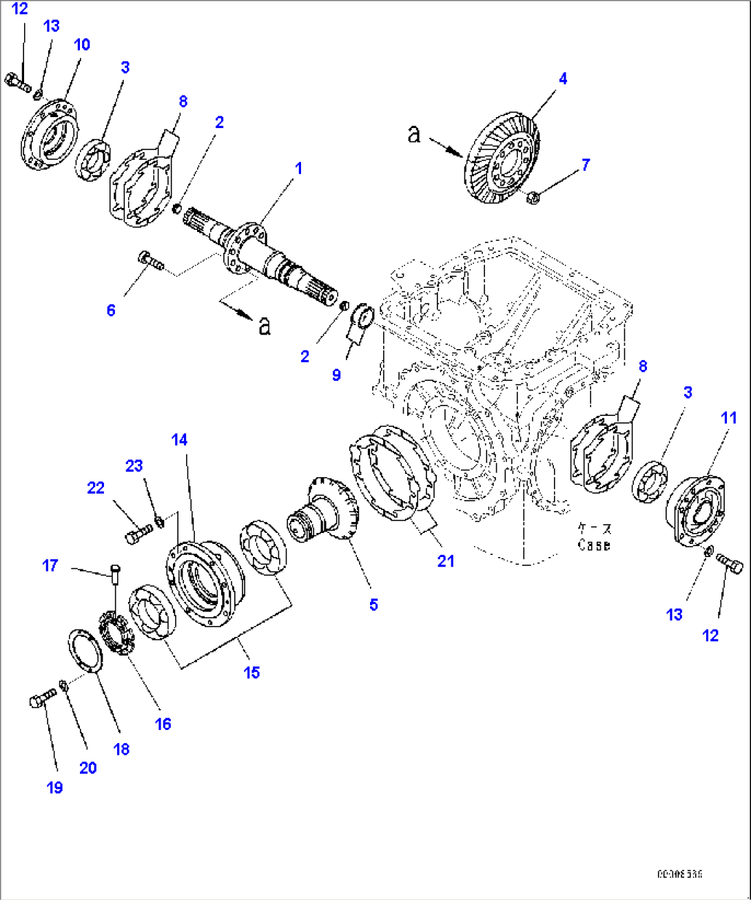Power Train, Bevel Gear and Shaft (#1001-)