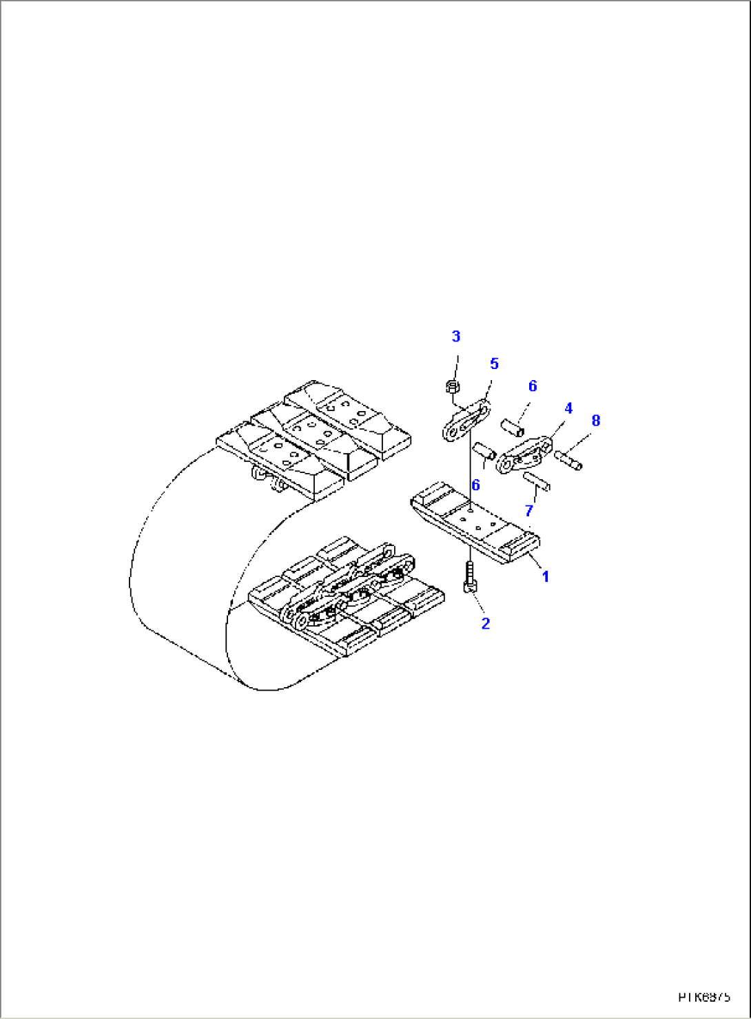 TRACK SHOE ASSEMBLY, ROAD LINER, (2/3)