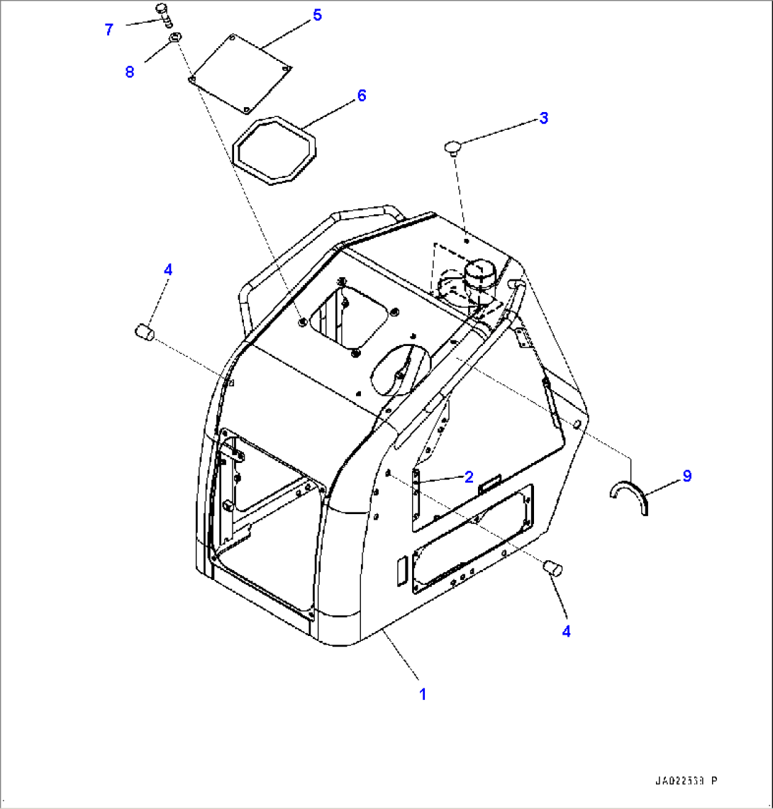 Engine Hood, Hood and Plug (#95001-)