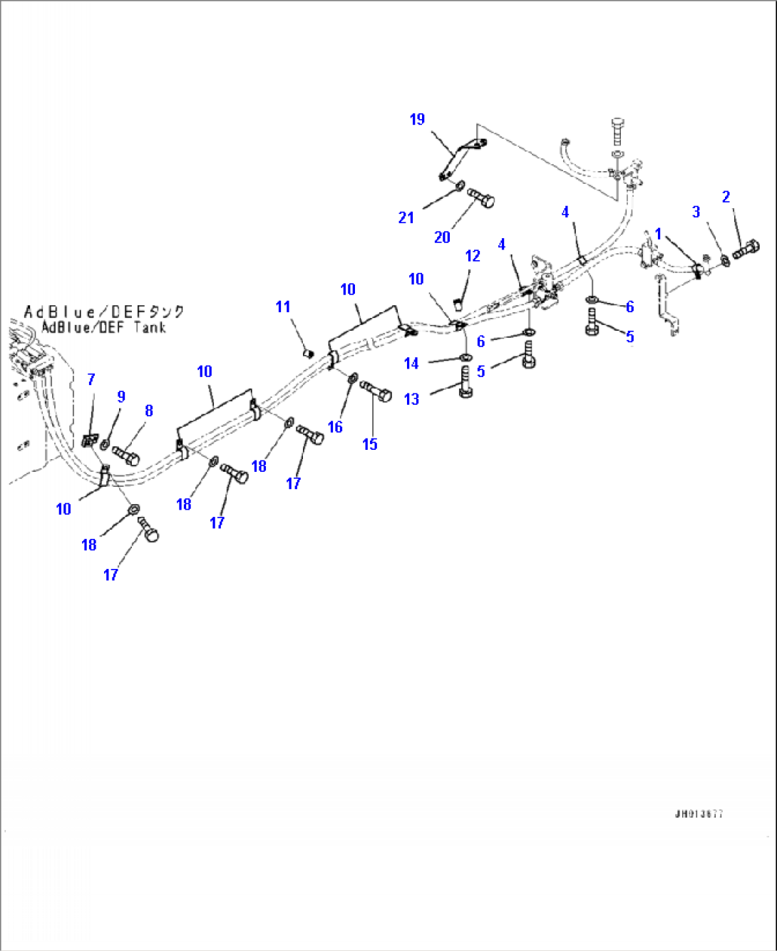 D0510-001005 DEF PIPING DEF TANK COOLANT PIPING (2/2)