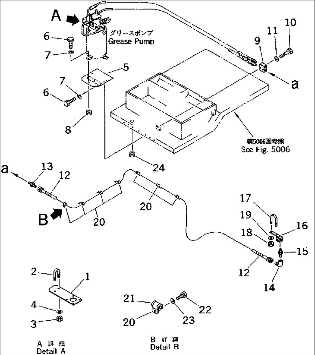 AUTO GREASE PIPING (1/5) (BARE PUMP MOUTING)
