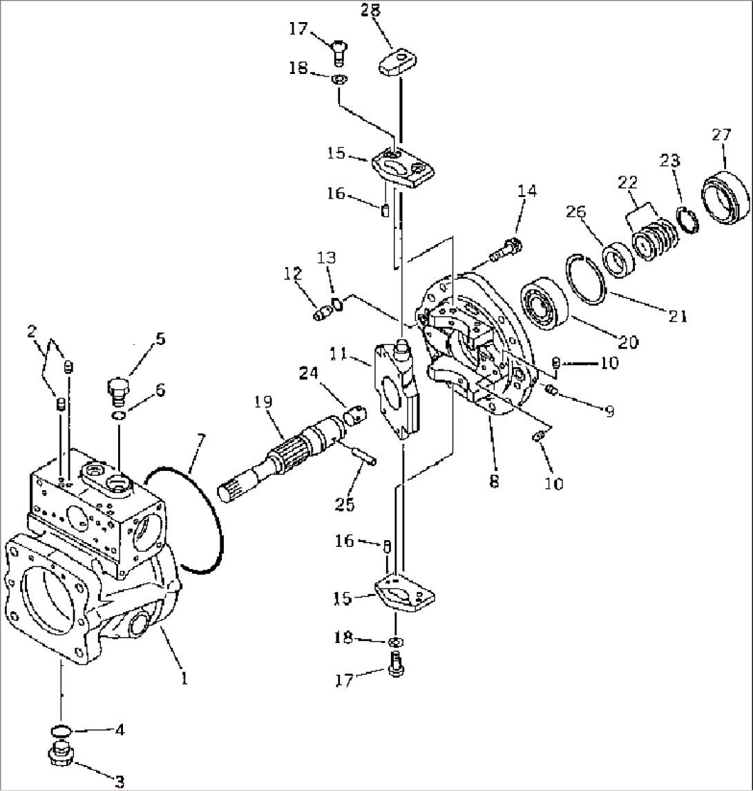 HYDRAULIC PUMP¤ REAR (1/2) (WITHOUT OLSS)(#1890-)