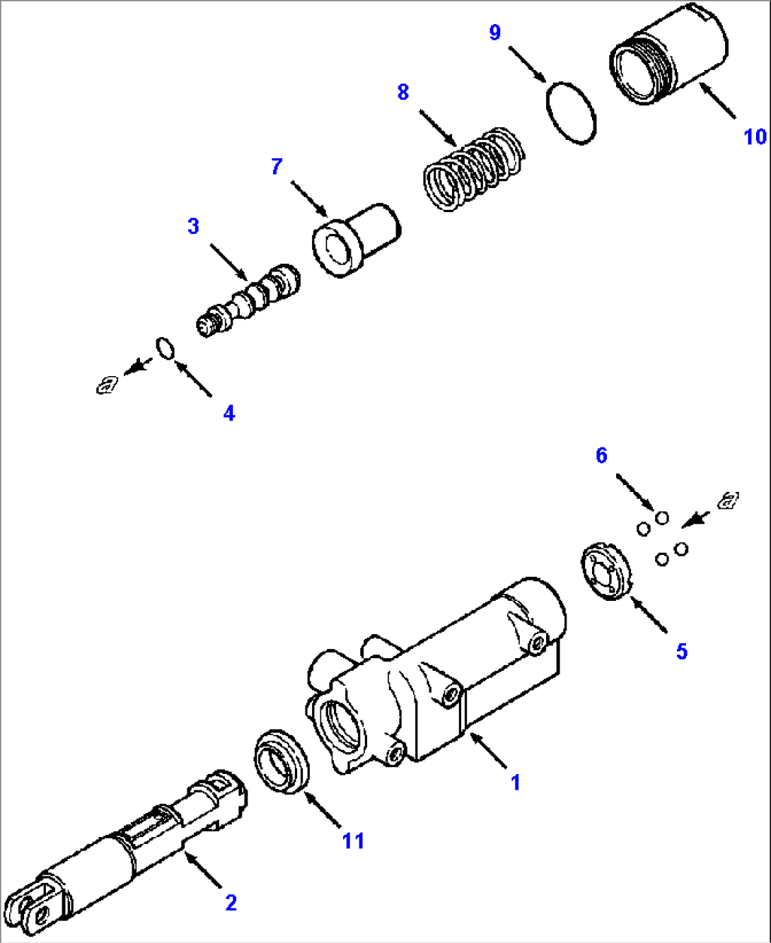PILOT CONTROL VALVE - ALL MACHINES WITH CASTED SPOOL WIPER SEAL