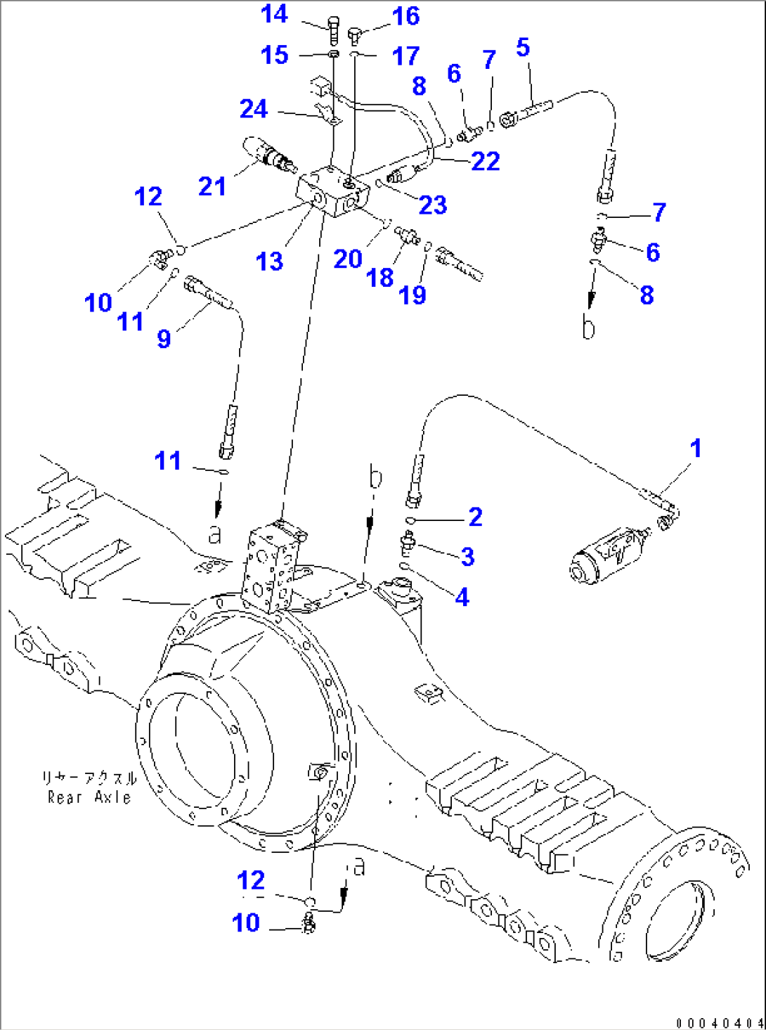 REAR BRAKE COOLING (DIFFERENTIAL LOCK LINE)(#2001-)