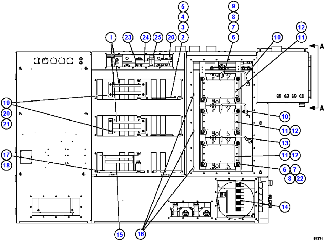 CONTROL CABINET - REAR VIEW PC2752
