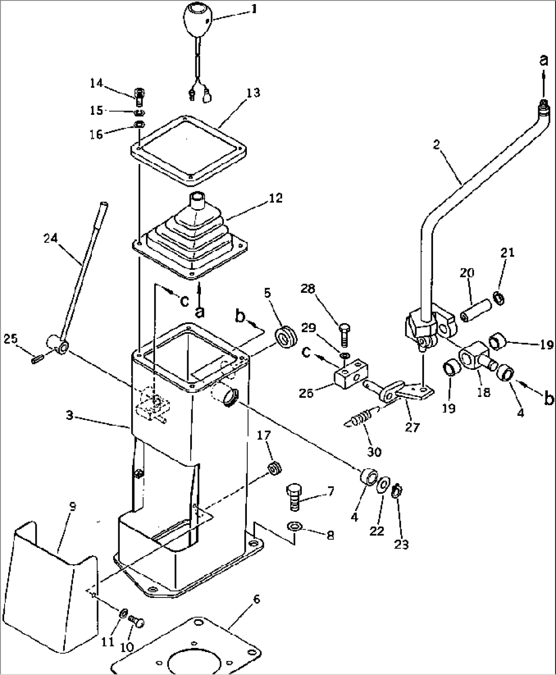 LONG LEVER CONTROL AND STAND¤ R.H. (1/2)