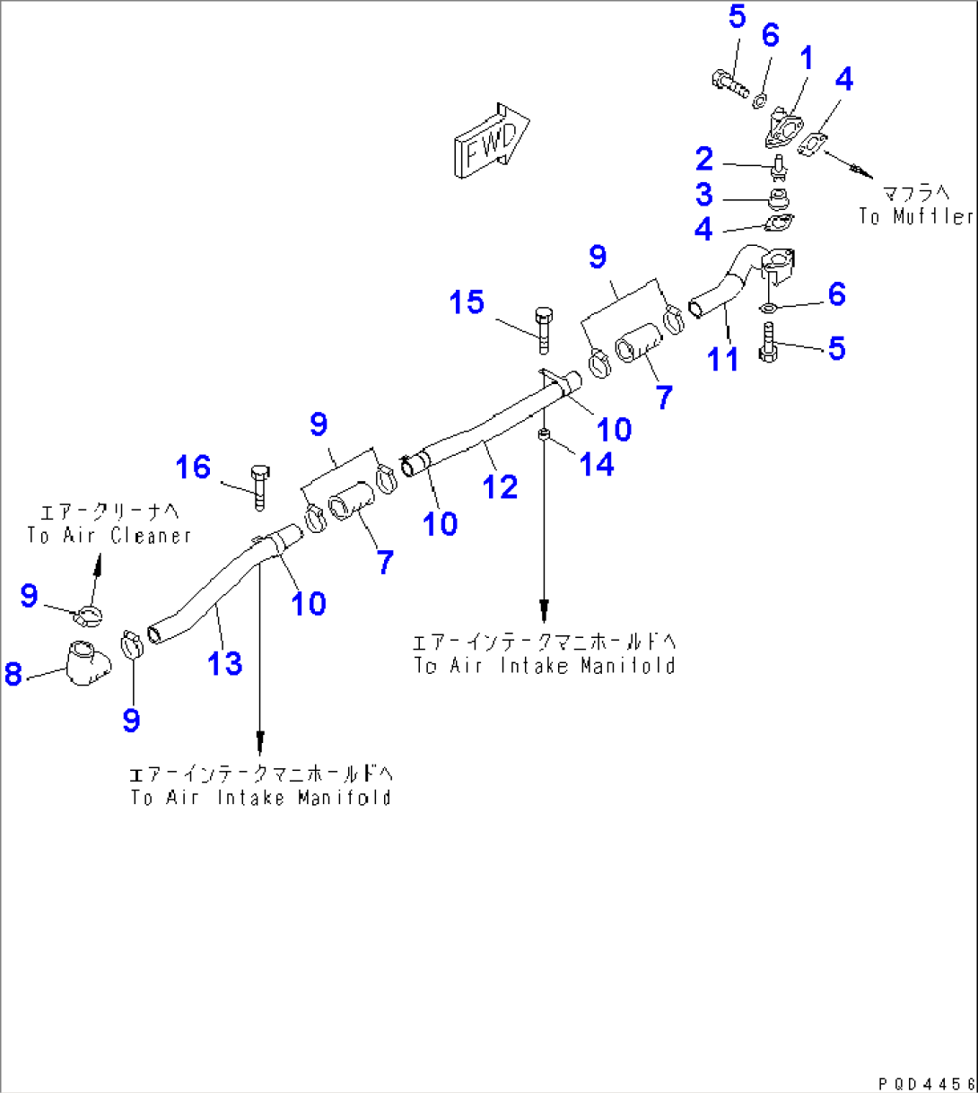 MUFFLER EJECTOR PIPING (-50Cß)(#15667-)