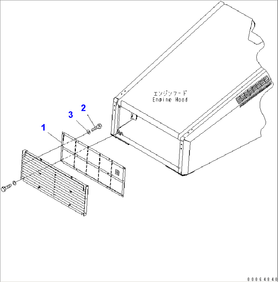 ENGINE HOOD AND RELATED PARTS (SAND PROTECTION) (NET)(#2001-)