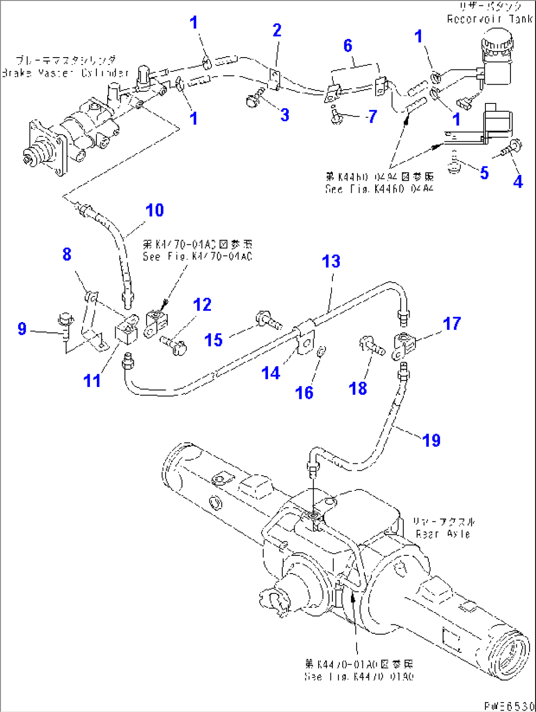 BRAKE CONTROL (REAR BRAKE AND RESERVOIR TANK LINE)