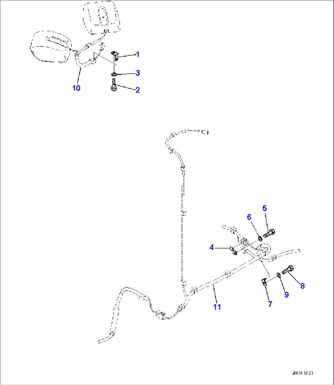 Electric Wiring Harness, KomVision Wiring Harness Clamp (#90156-)