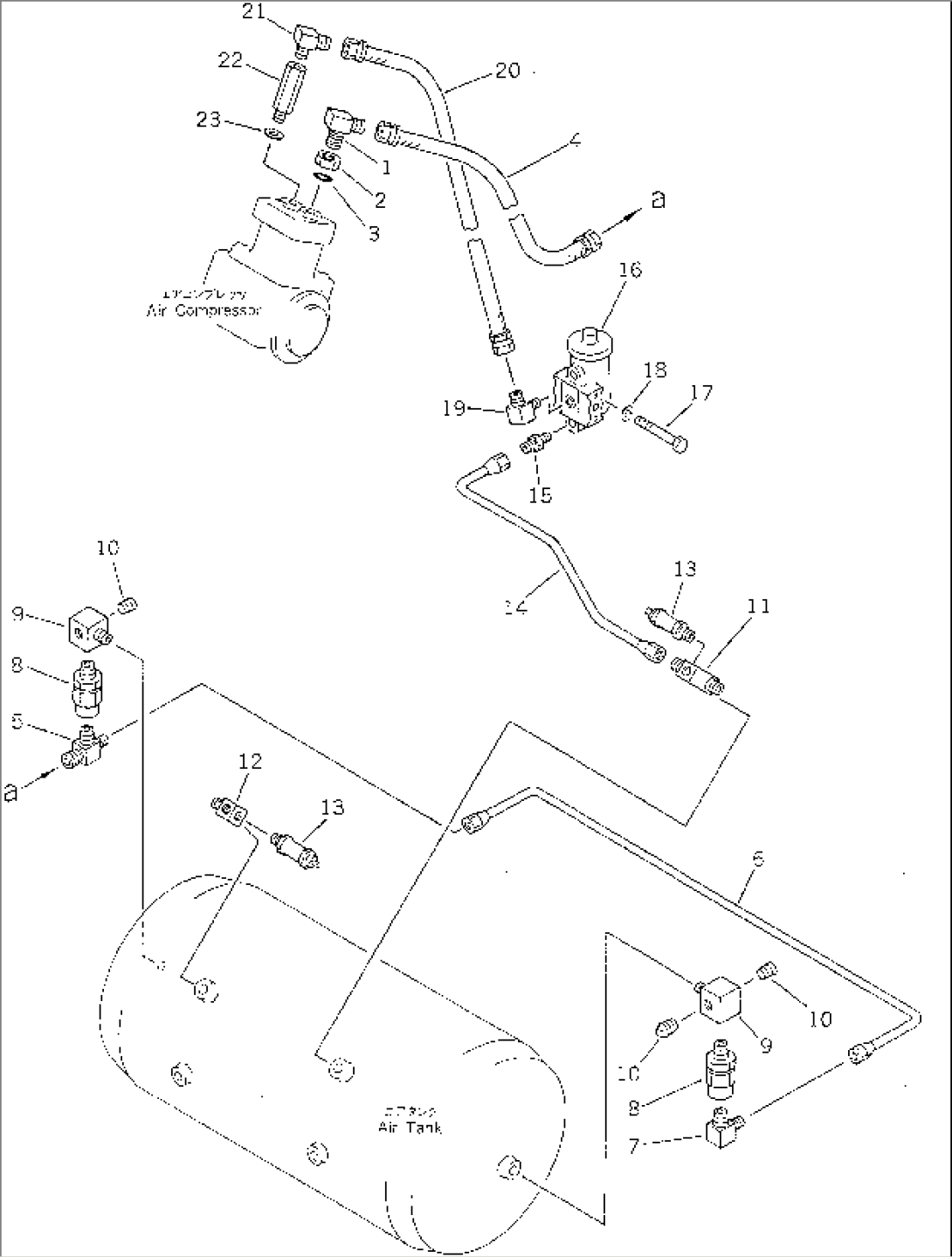 BRAKE PIPING (1/4) (WITHOUT AIR DRYER)