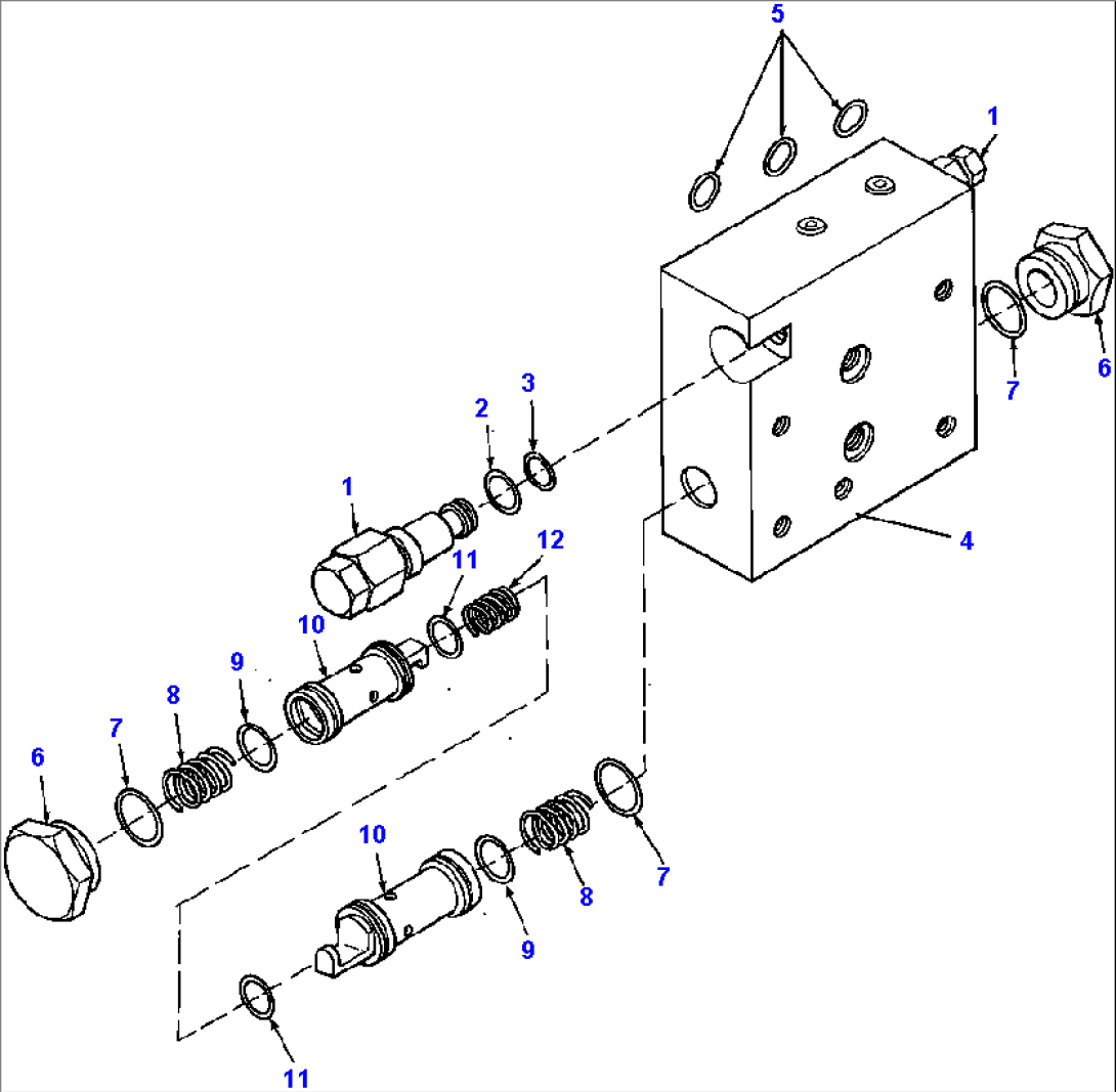 FLOW DIVIDER WITH RELIEF VALVE