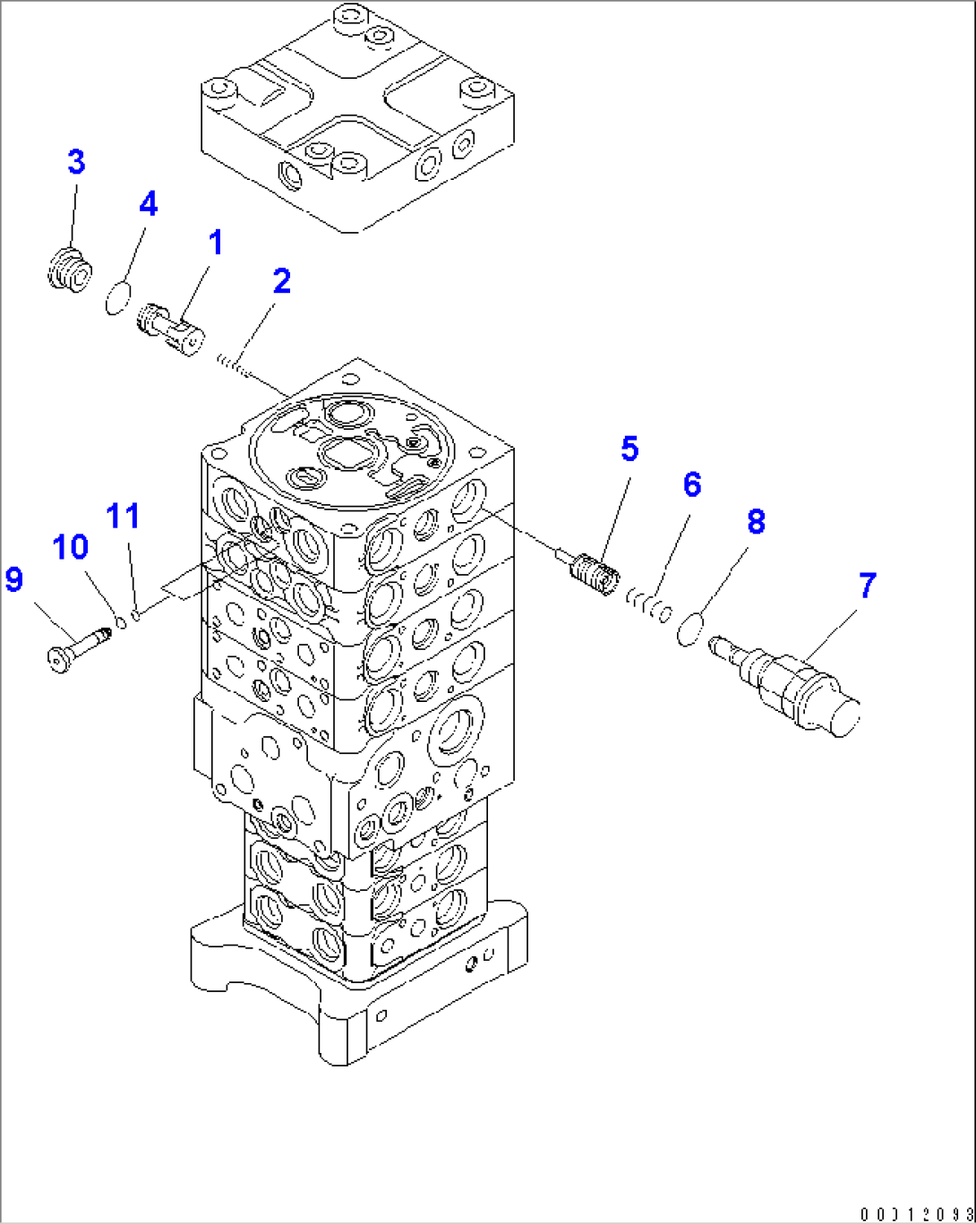 MAIN VALVE (7-VALVE) (28/29) (WITH ARM LOCK VALVE)