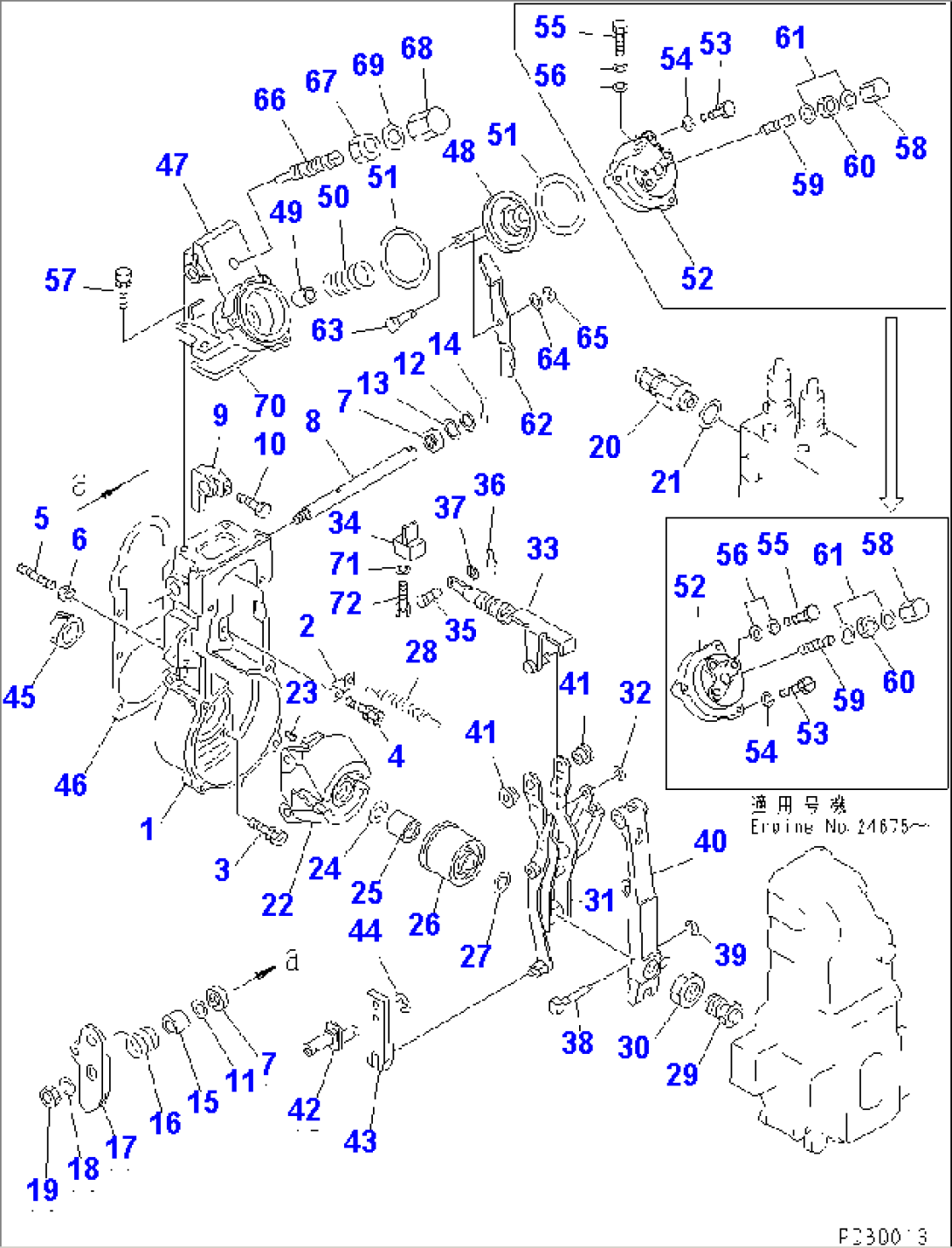 FUEL INJECTION PUMP (PUMP) (2/2) (HIGH ALTITUDE SPEC.) (INNER PARTS)(#22653-)