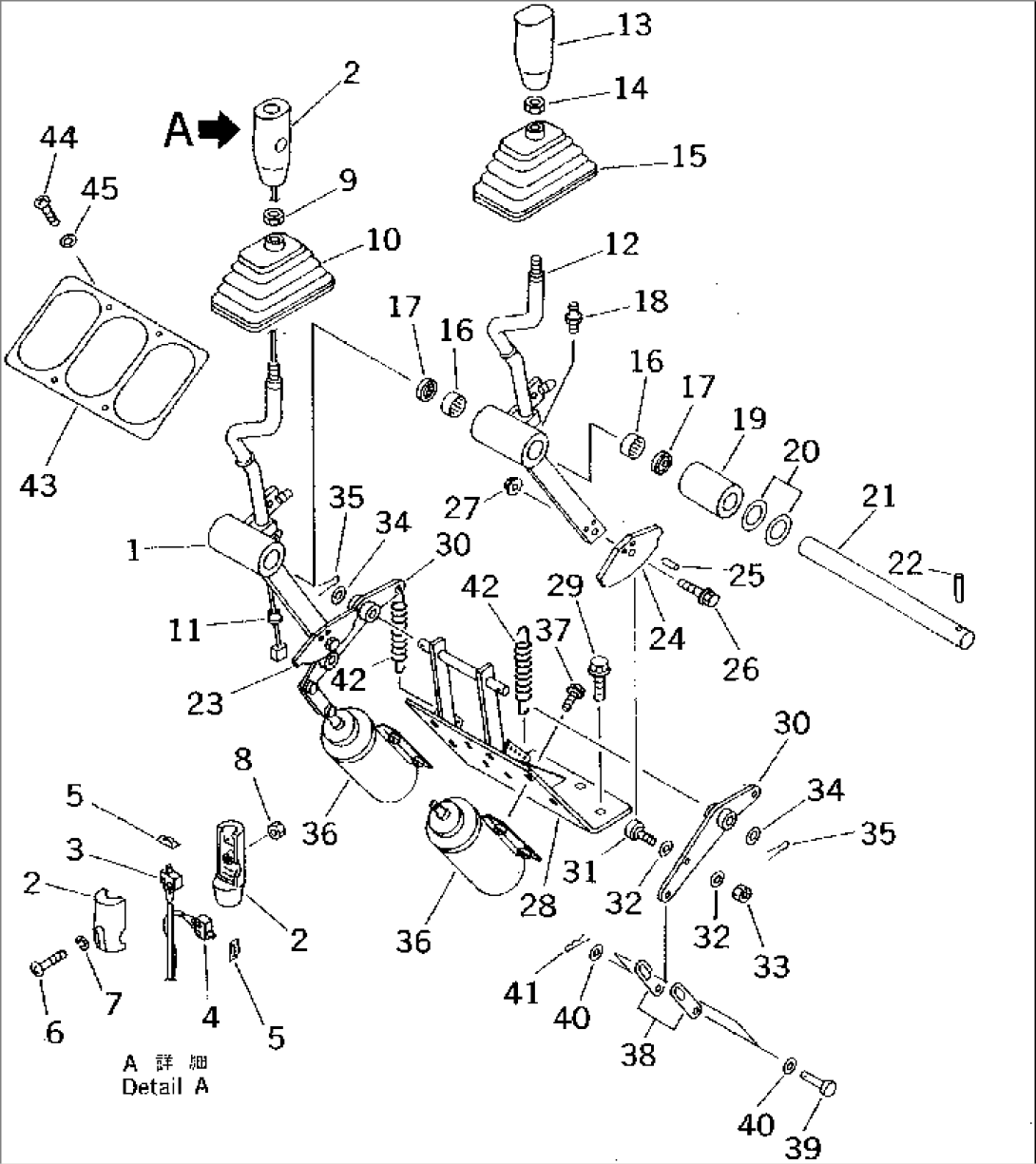 WORK EQUIPMENT CONTROL LEVER(#60001-)