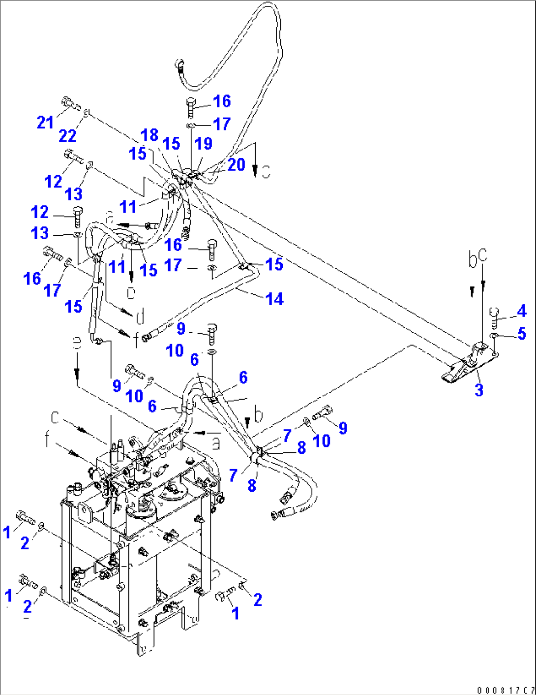 BRAKE CONTROL (ACCUMULATOR BRAKE VALVE MOUNTING PARTS) (FOR JOYSTICK STEERING)(#90001-)