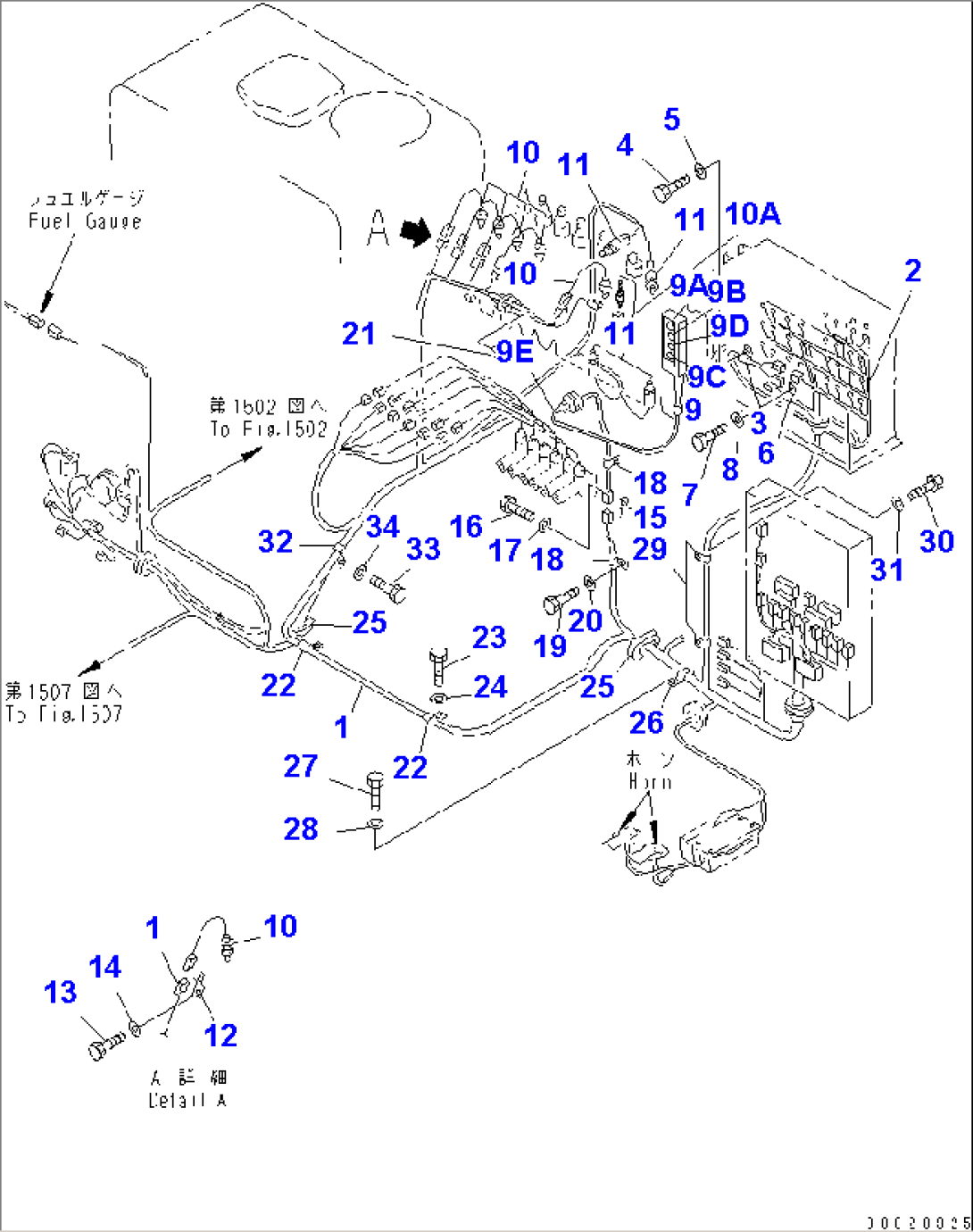 ELECTRICAL SYSTEM (MAIN HARNESS) (1/2)(#1005-1500)