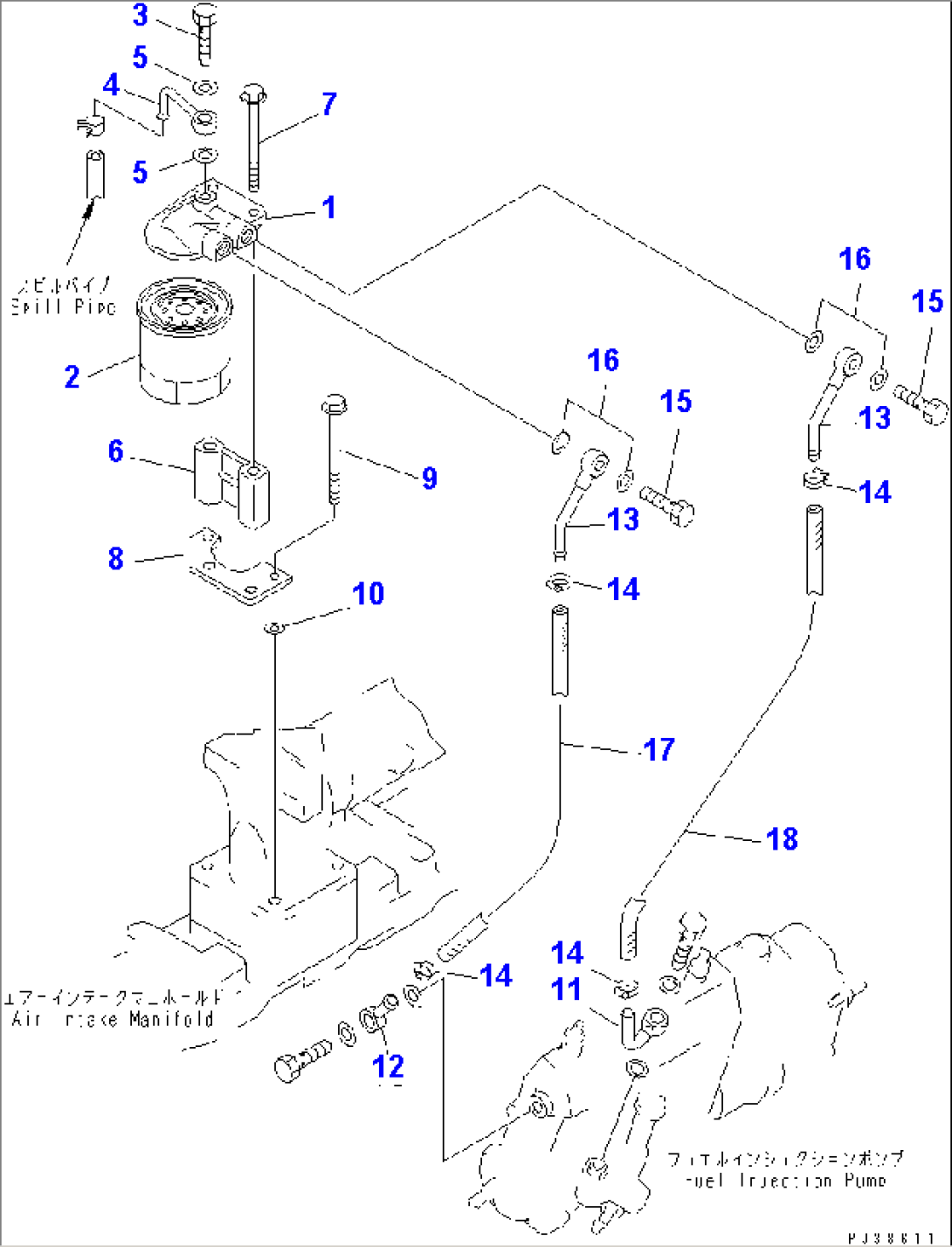 FUEL FILTER (FOR 13A¤ 25A ALTERNATOR)