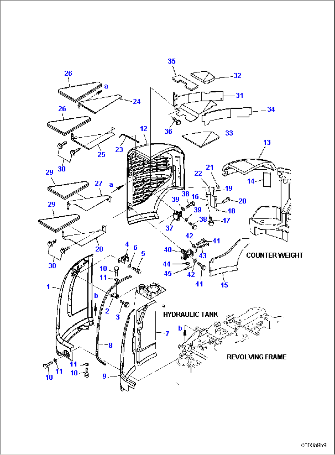 RIGHT SIDE COVER (FOR CAB) (1/2)
