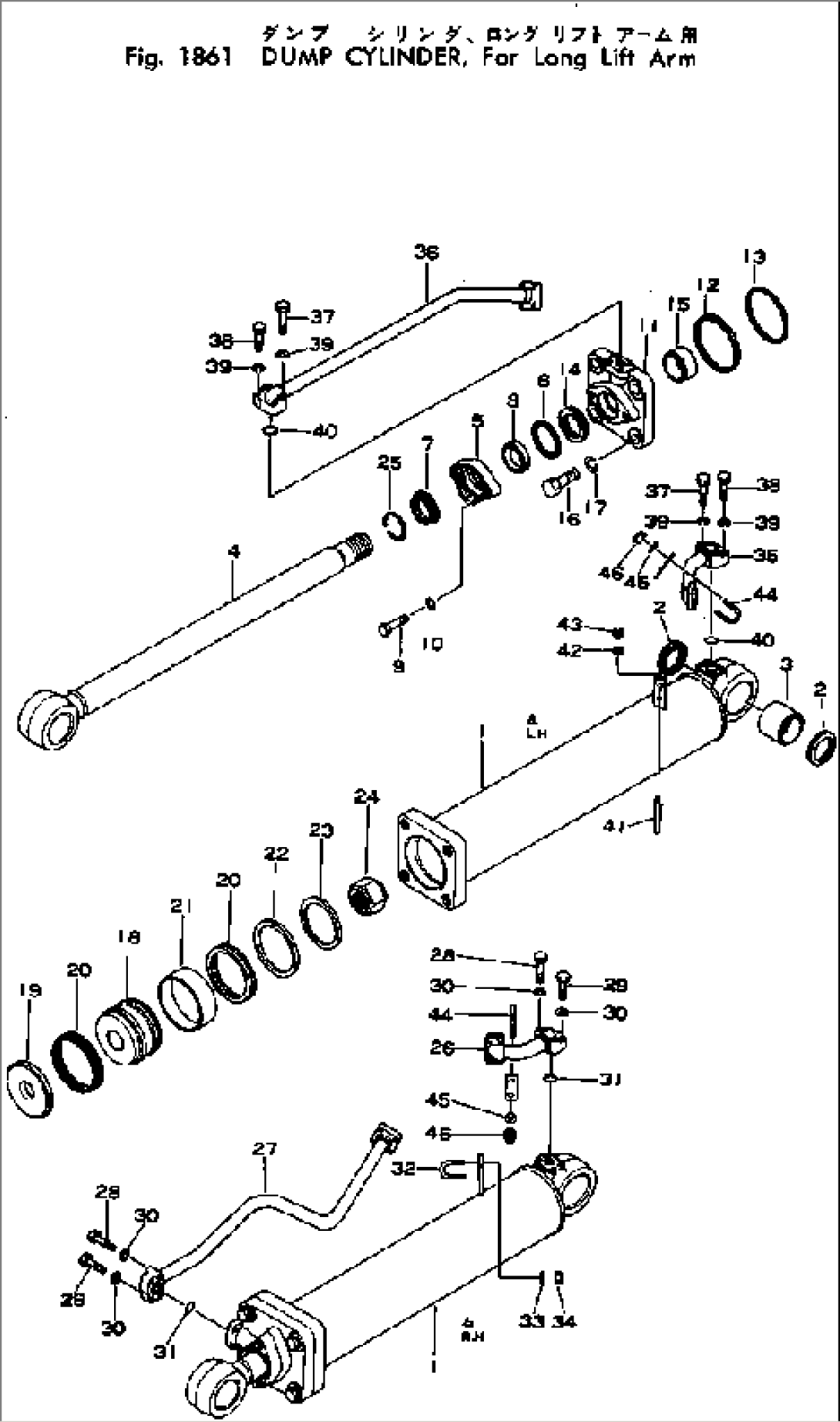 DUMP CYLINDER¤ FOR LONG LIFT ARM