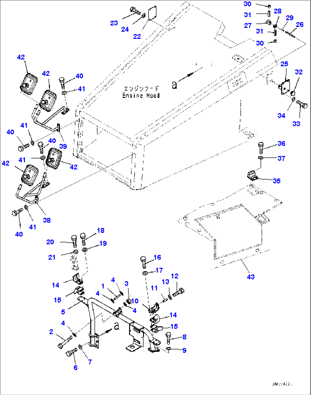 Engine Hood Related Parts, Related Parts (#2930-)