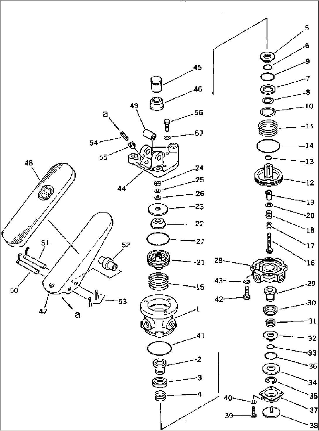 TREADLE AND BRAKE VALVE