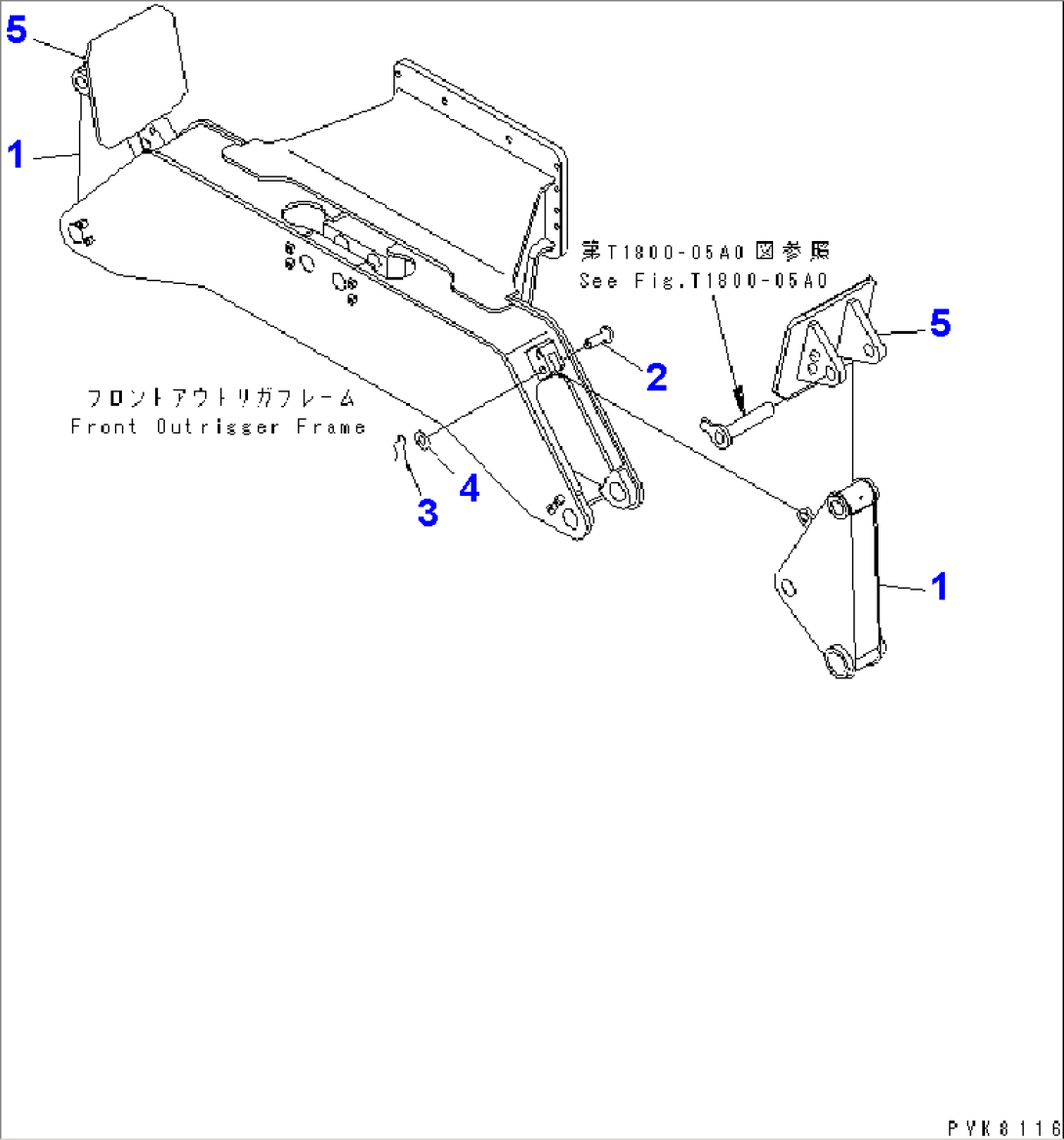 LEG (FOR FRONT OUTRIGGER)