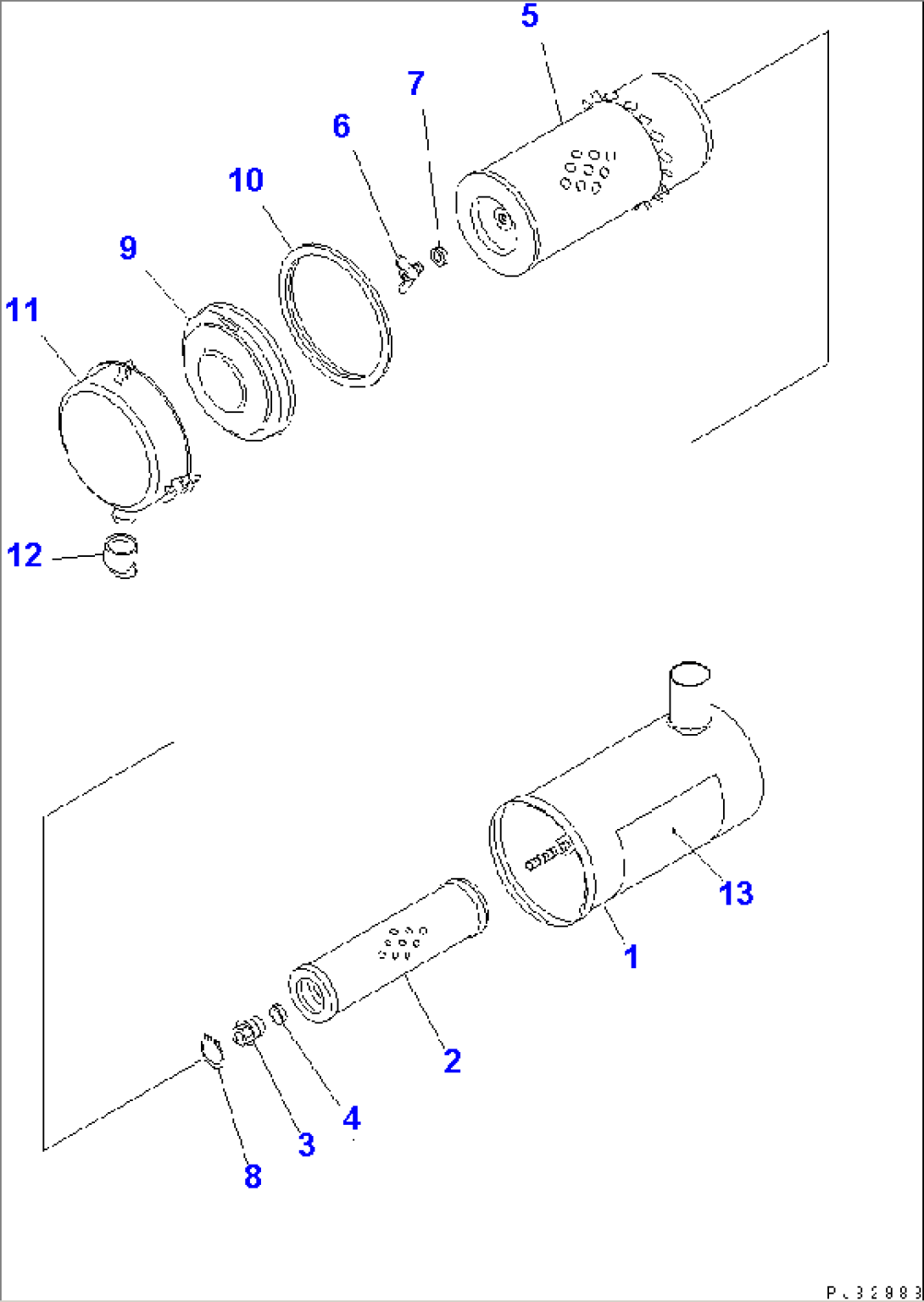 AIR CLEANER (DOUBLE ELEMENT TYPE)(#10001-20188)