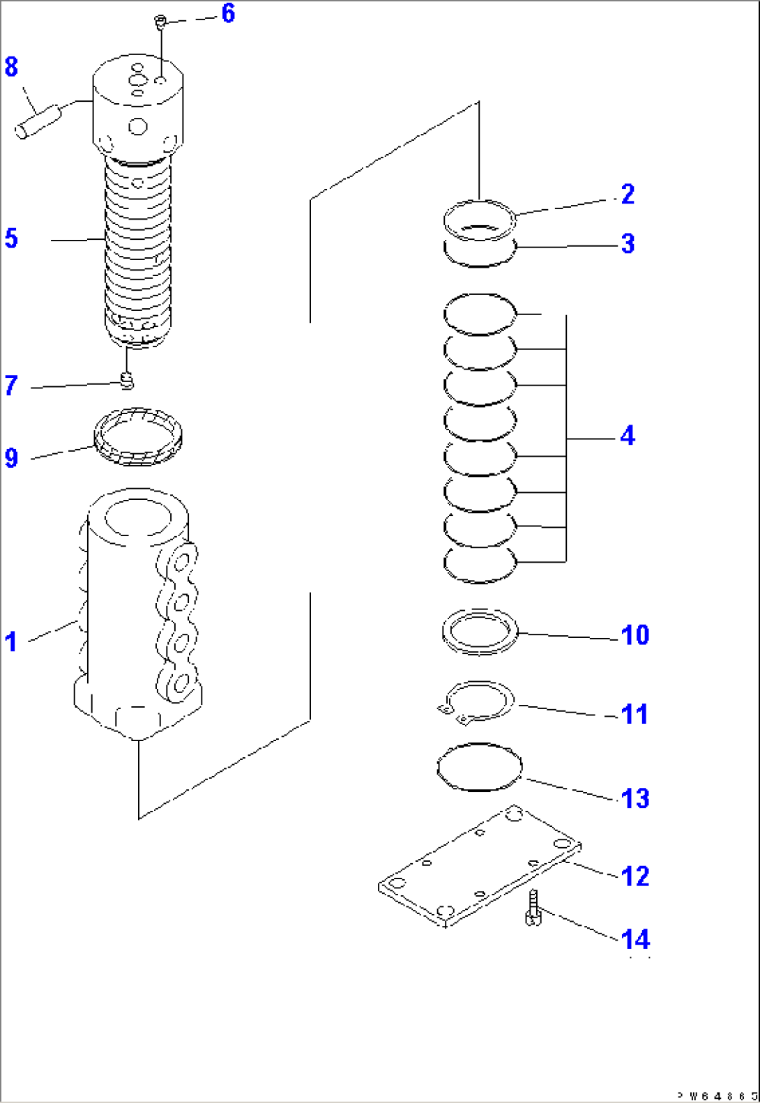 SWIVEL JOINT (INNER PARTS) (VARIABLE GAUGE SPEC.)