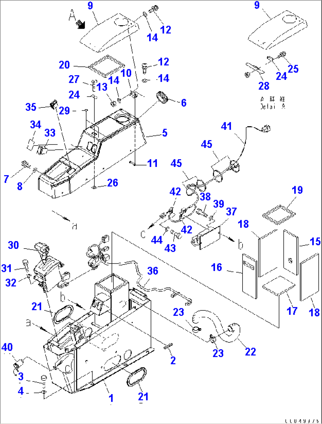FLOOR (CONSOL BOX) (WITH DC/DC CONVERTER AND ADDITIONAL POWER WINDOW)(#2001-)