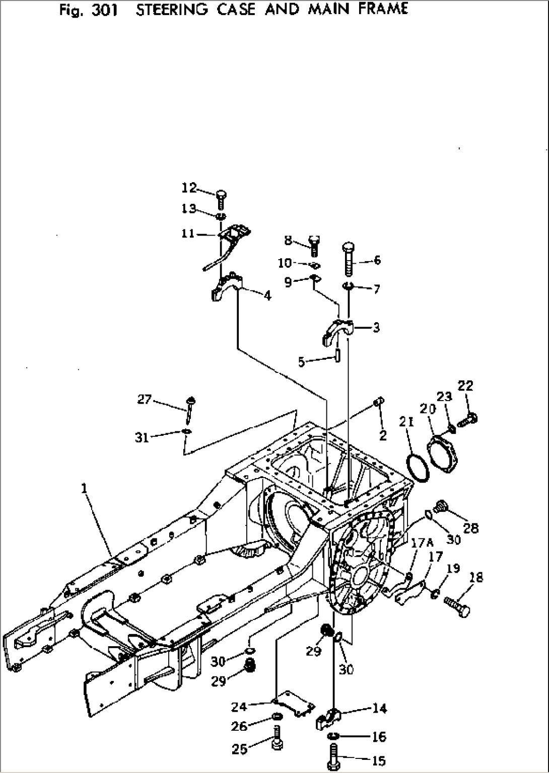 STEERING CASE AND MAIN FRAME