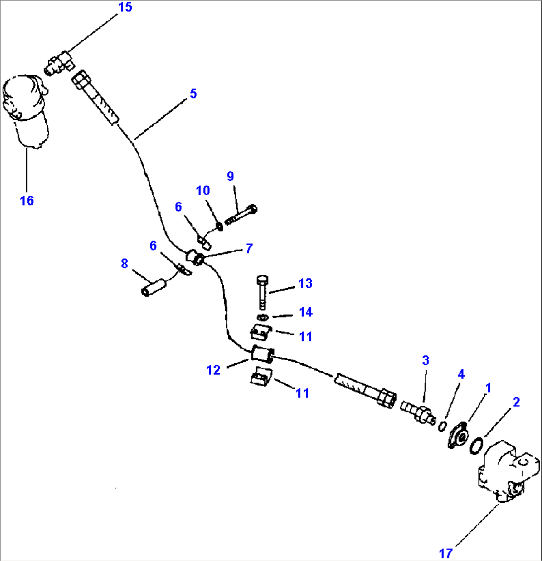 FIG NO. H0330-0105 HYDRAULIC PIPING RETURN LINE KIT