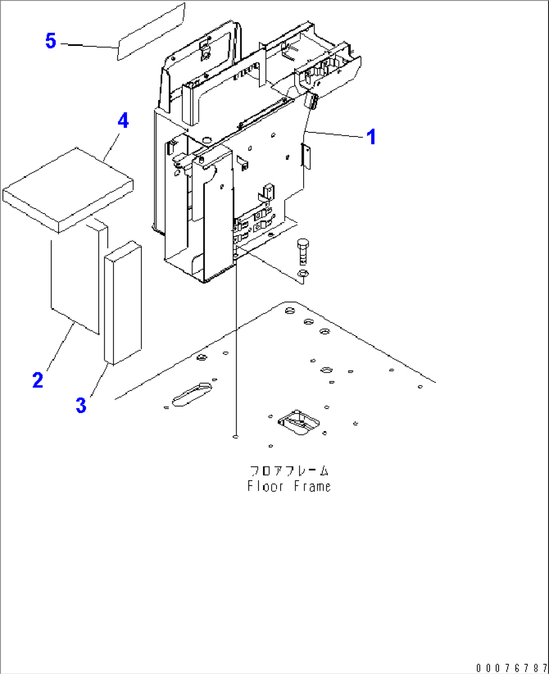 FLOOR FRAME (CONSOLE BOX INSULATION) (R.H.)