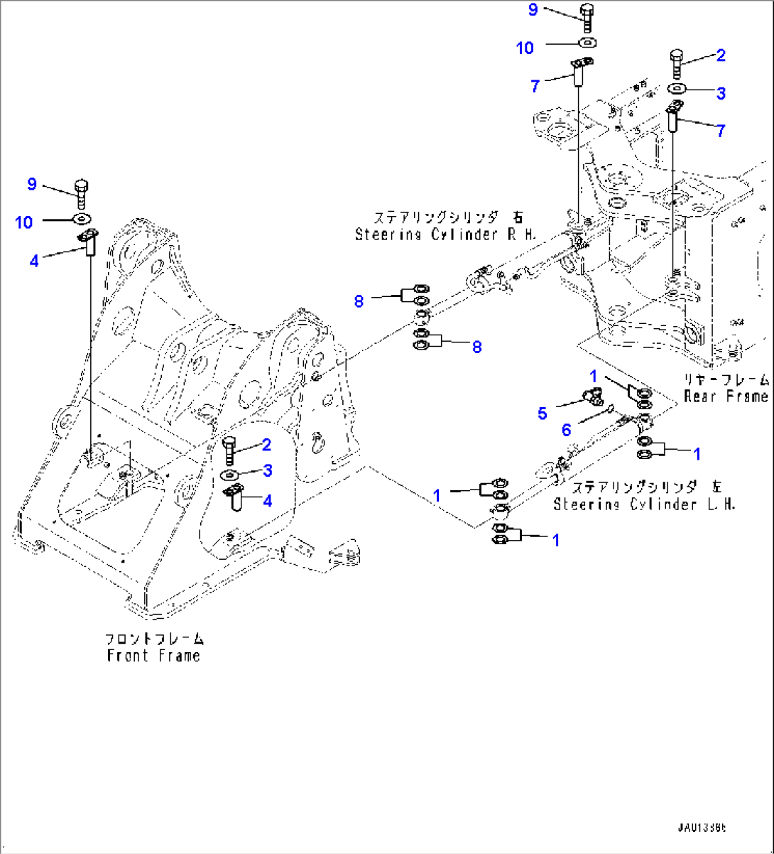 Steering Cylinder, Mounting (#80001-)