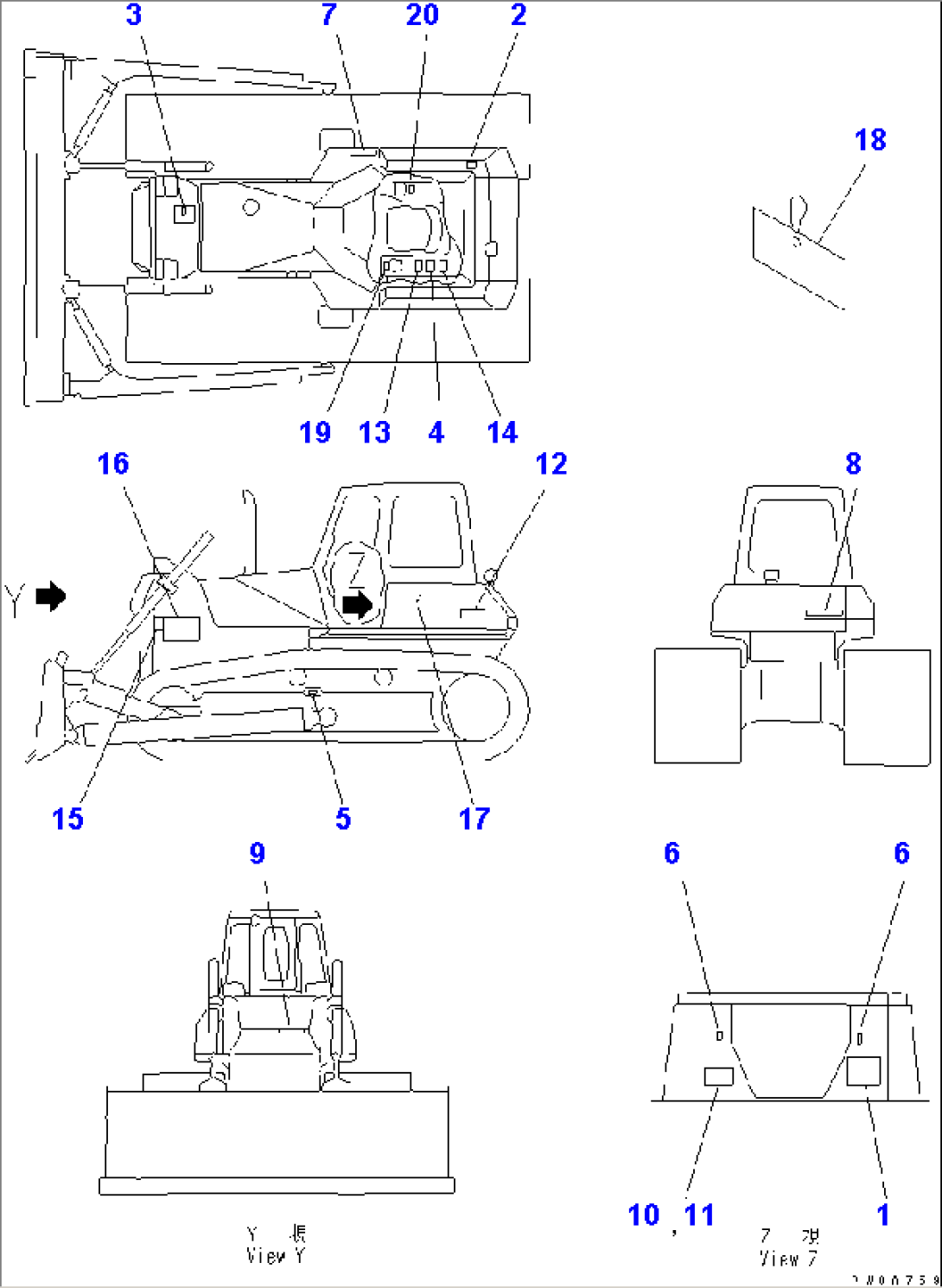 MARKS AND PLATES (SPANISH) (FOR CENTRAL AND SOUTH AMERICA)(D65P)(#62774-65000)