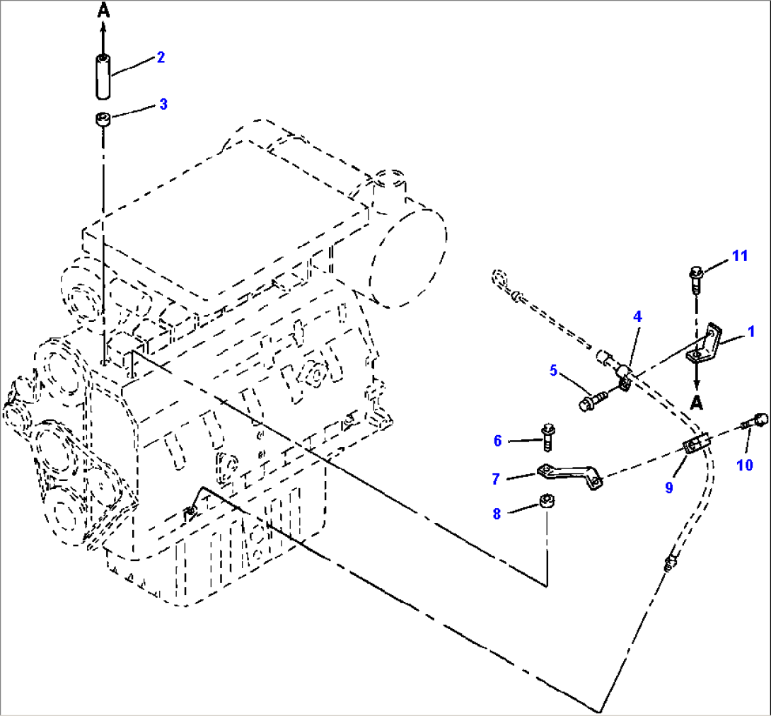 FIG. B0700-01A1 OIL GAUGE BRACKET