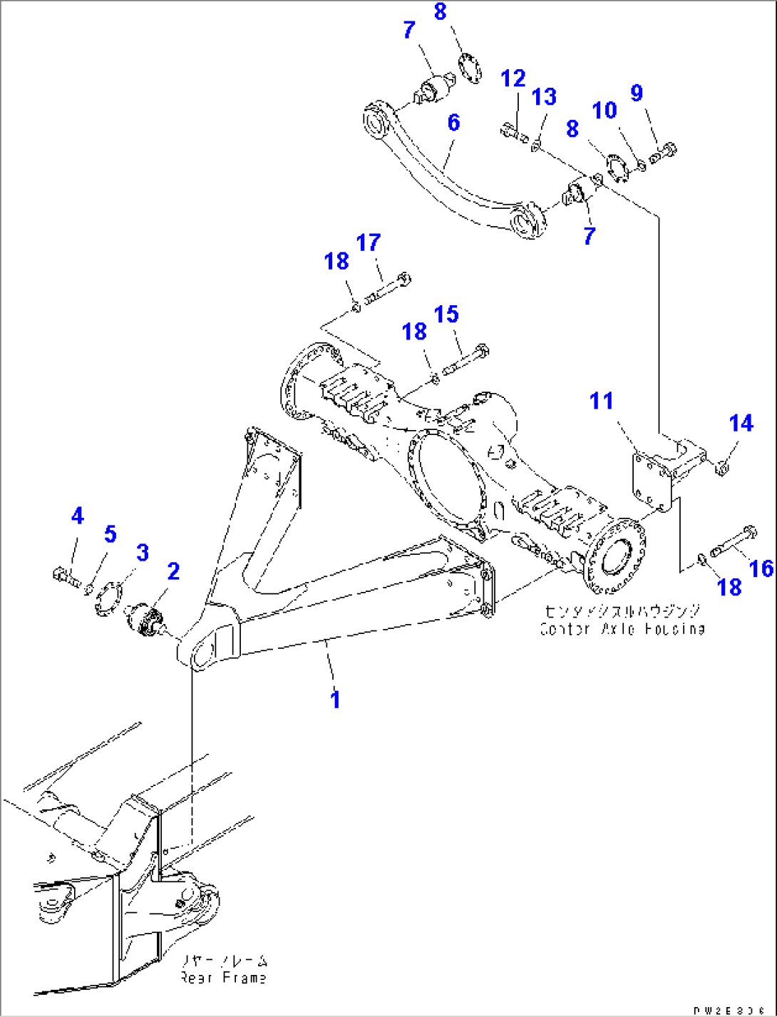 CENTER AXLE SUPPORT(#1001-1019)