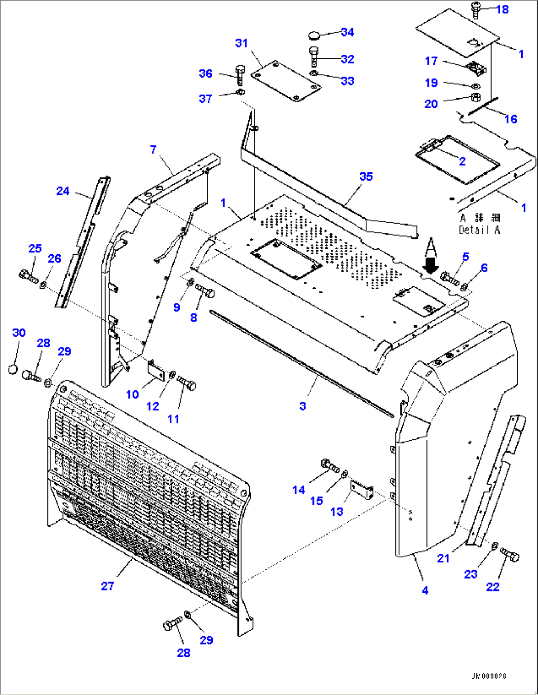Radiator Guard, (1/2) (#50001-)